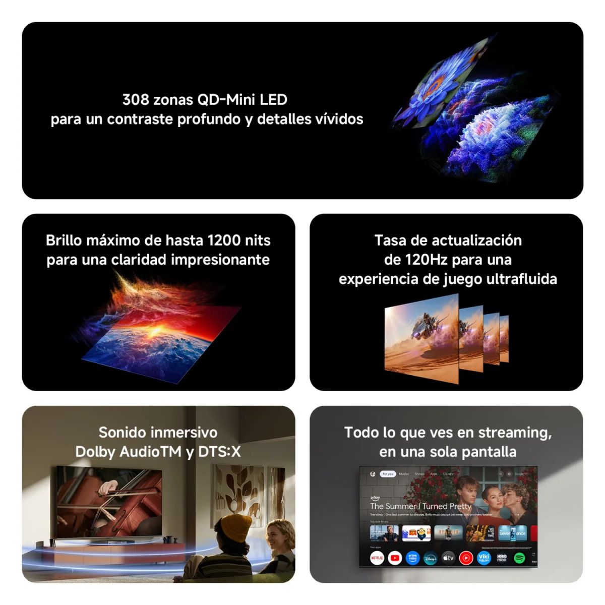 XIAOMI - Televisor Smart TV Xiaomi S Mini LED 55" 4K UHD Google TV 2026