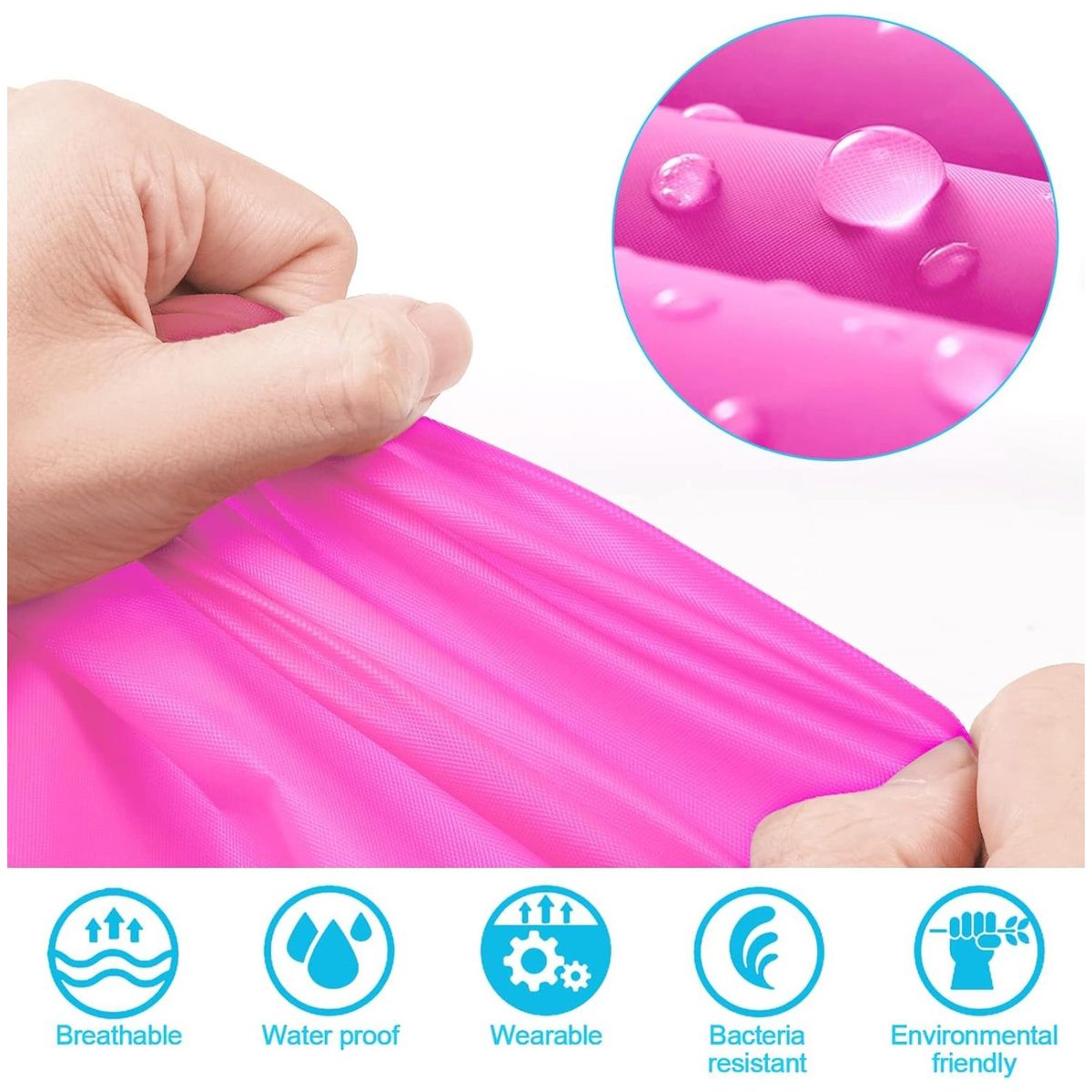 3Pcs Poncho Impermeable Sin Olor Suave Capa Impermeable, marca KUANGYE - Foto 2