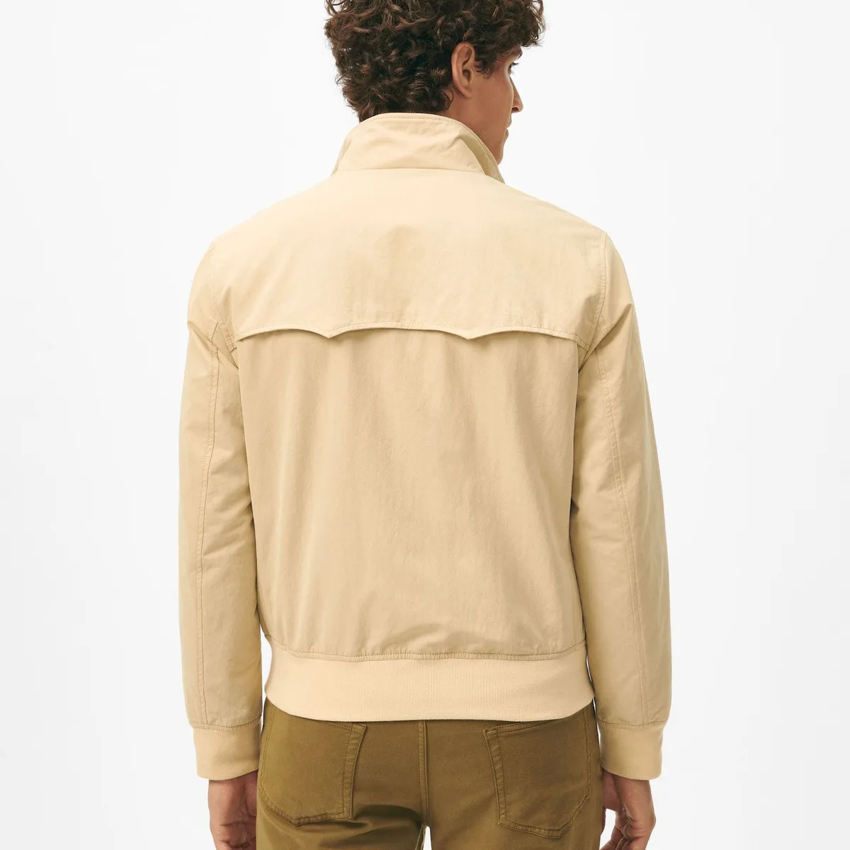 BROOKS BROTHERS - Chaqueta Hombre Harrington Cotton Blend Beige Brooks Brothers