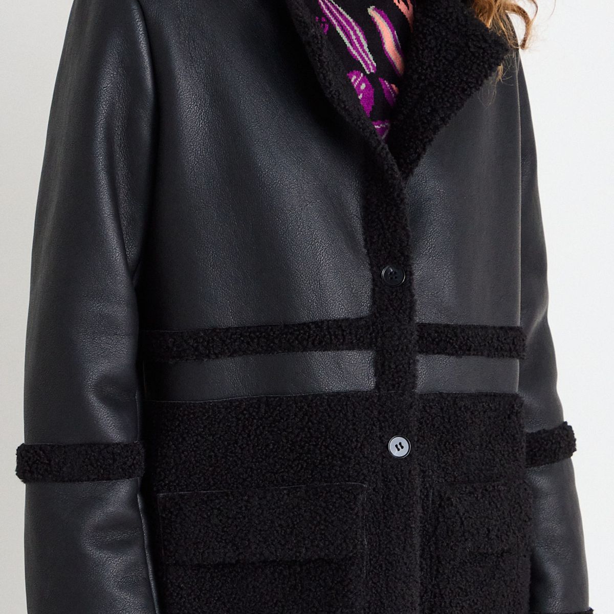 IO - Chaqueta Lisa Mujer Negro Io