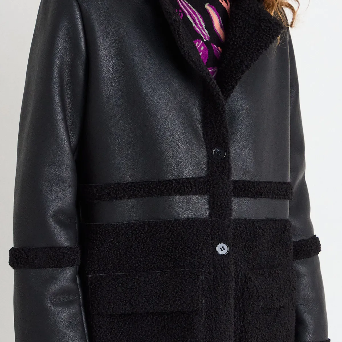 IO - Chaqueta Lisa Mujer Negro Io
