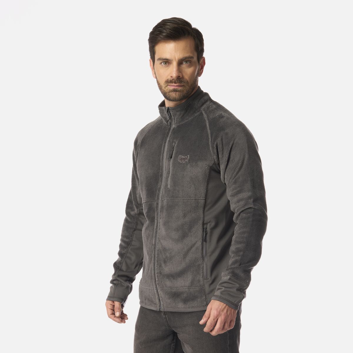 LIPPI - Polar Hombre Numan Shaggy-Pro Jacket Gris Medio Lippi