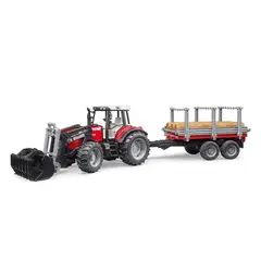 BRUDER - TRACTOR MASSEY FERGUSON 7480 CON CARGADOR