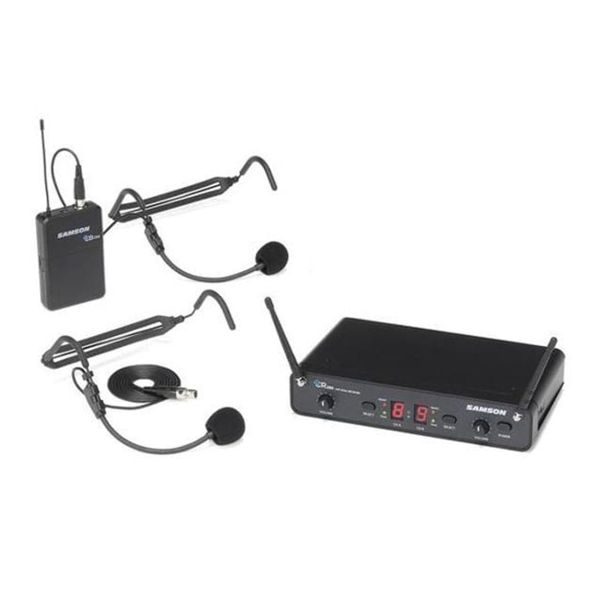 SAMSON - Micrófono Inalámbrico de Cintillo Doble Samson UHF CR288