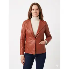 MAGENTA WOMAN - Blazer Suede Foil 21 Terracota