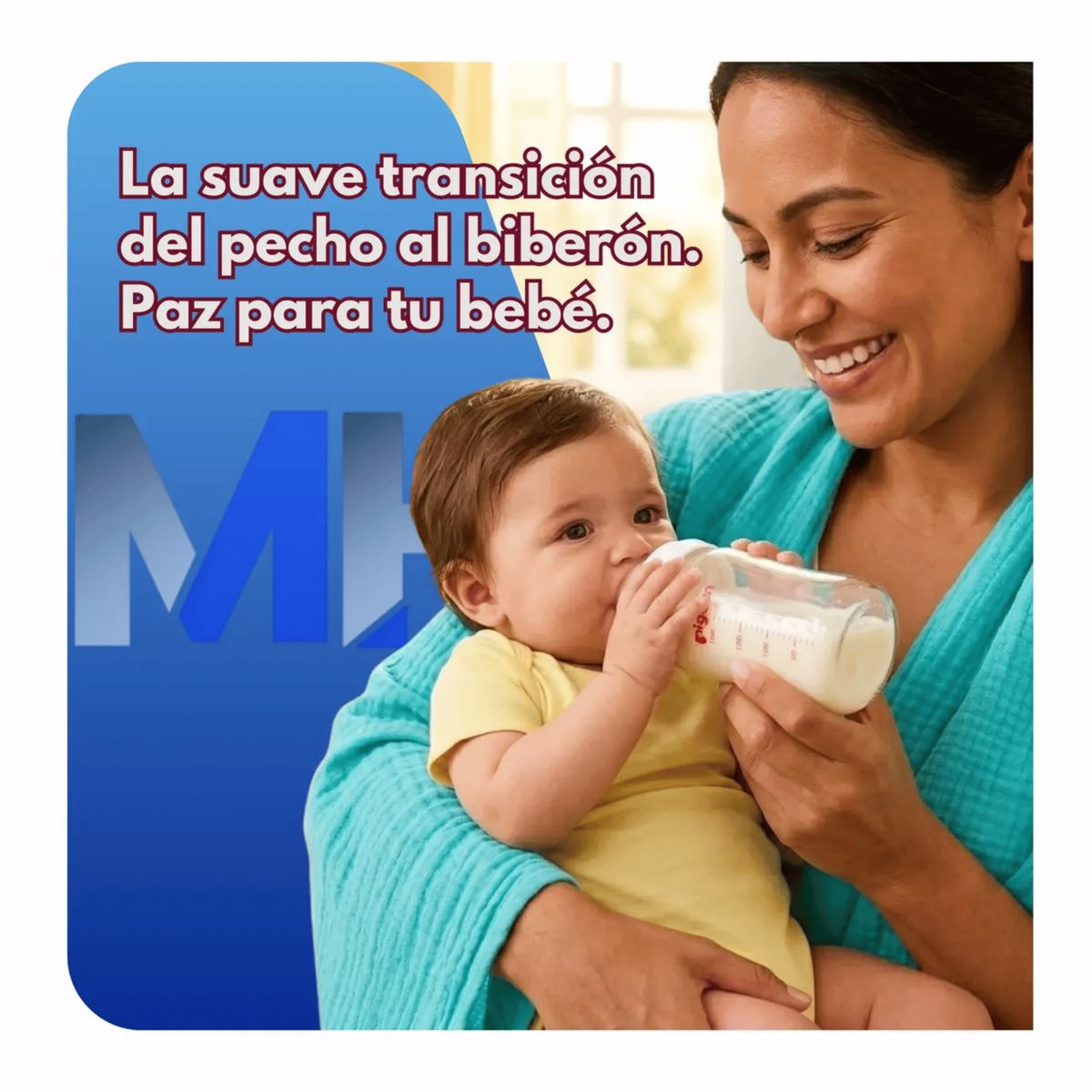 PIGEON - Mamadera Vidrio Pigeon Softouch 240ml Anticolico Biberon