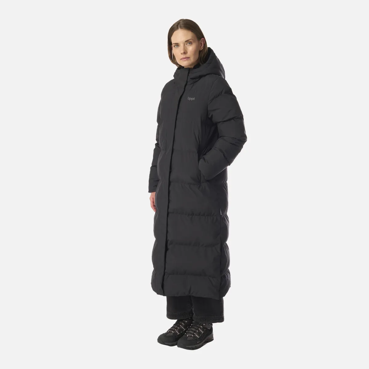 LIPPI - Chaqueta Mujer Long And Warm Steam-Pro Hoody Jacket Negro Lippi