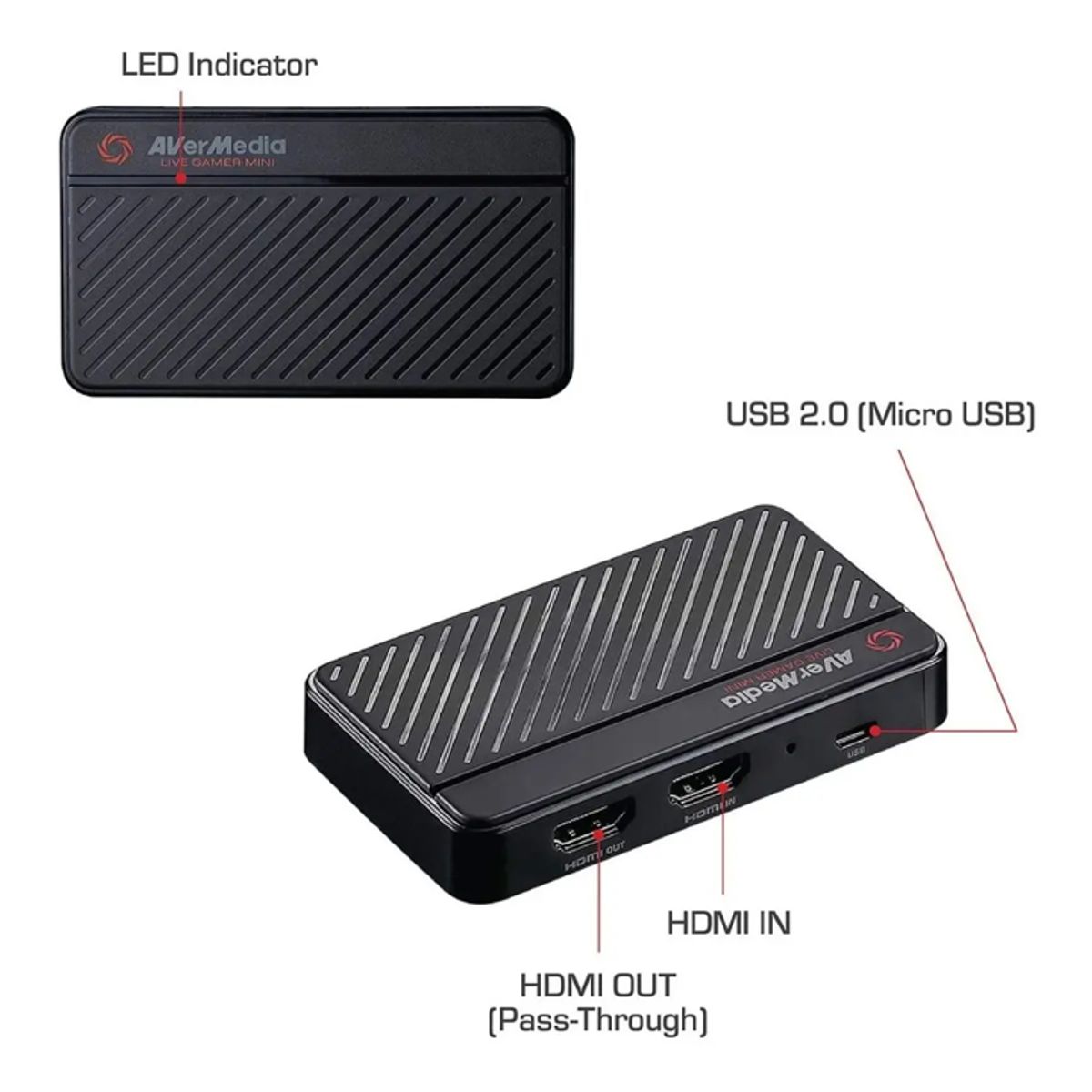 AVERMEDIA - Capturadora de Video Avermedia Live Gamer Mini Gc311, USB 2.0, Nintendo, PS4, Xbox, iPhone, iPad