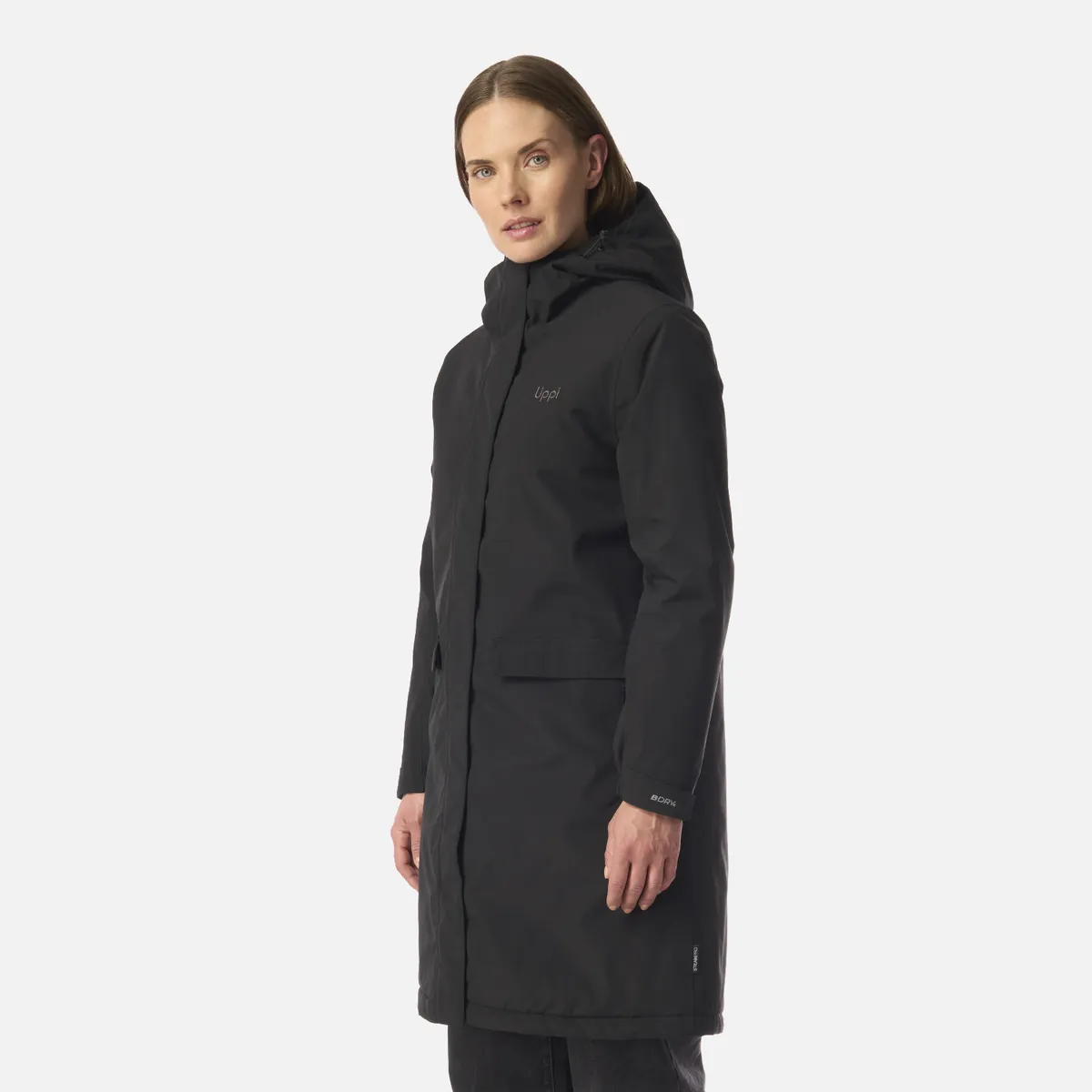 LIPPI - Chaqueta Mujer Mountains Live B-dry Steam-Pro Long Jacket Negro Lippi