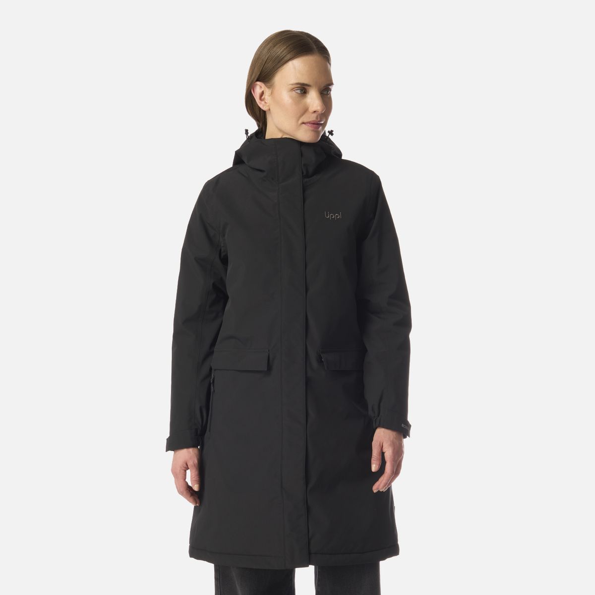 LIPPI - Chaqueta Mujer Mountains Live B-dry Steam-Pro Long Jacket Negro Lippi