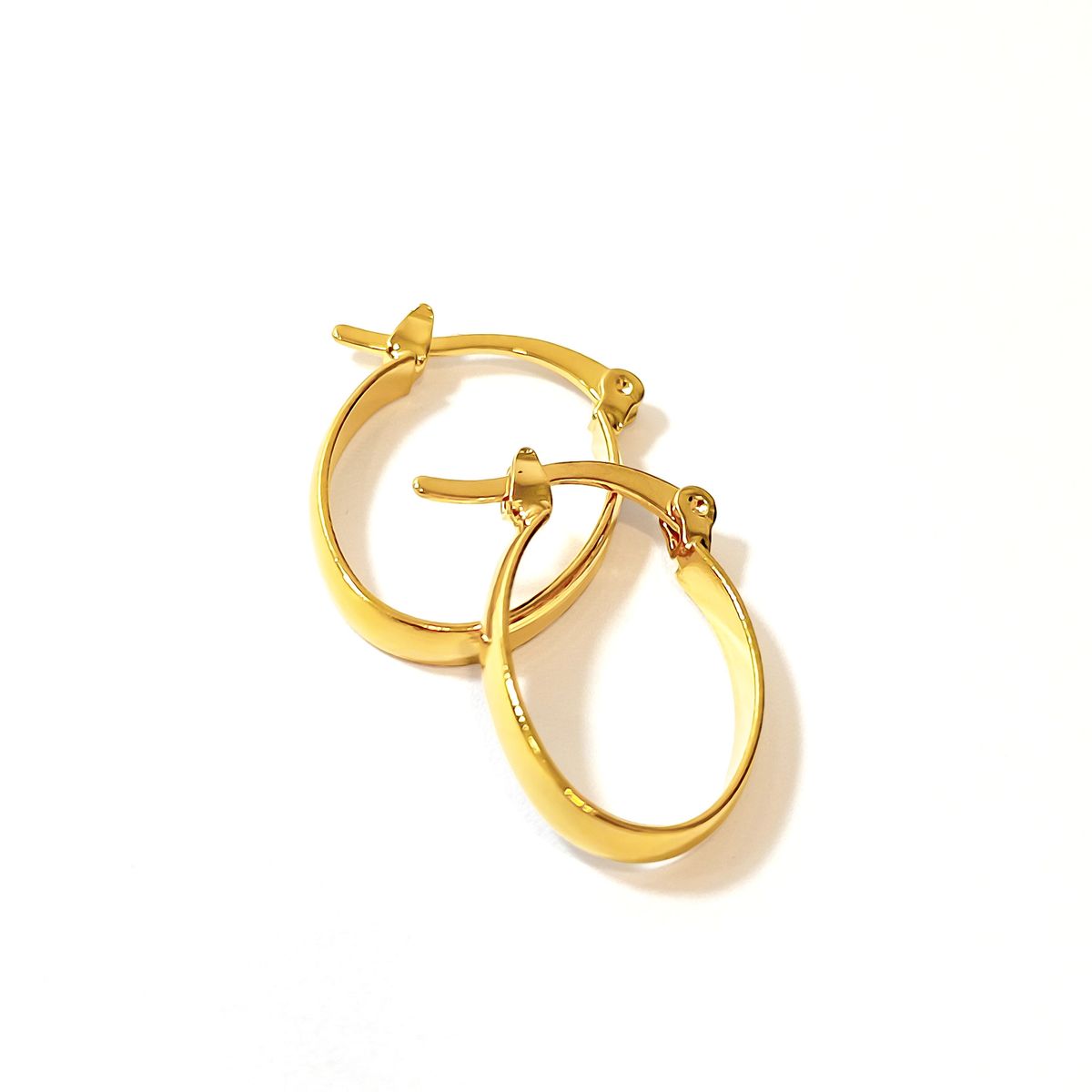 COGGIOLA - Aros Argolla Ovalada Bisagra Enchapado Oro 18K