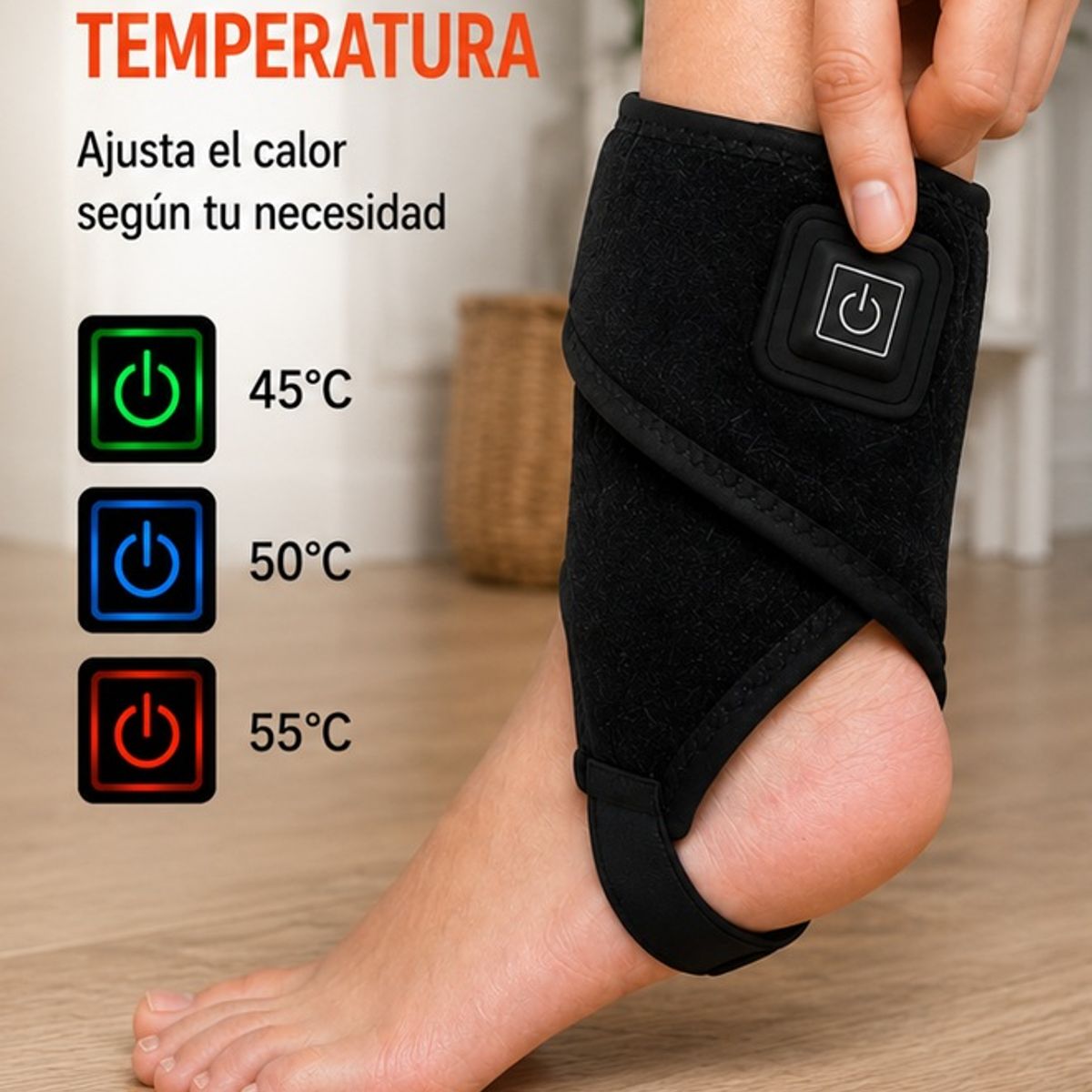 MOVI - Tobillera de Calor Terapéutico Ajustable