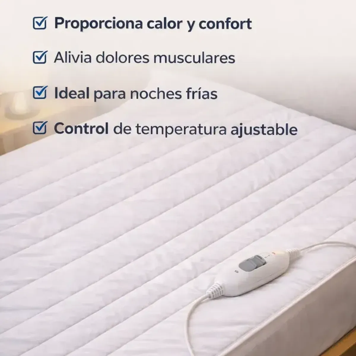 GENERICO - CALIENTA CAMA CALENTADOR 1 PLAZA 150X70 CM