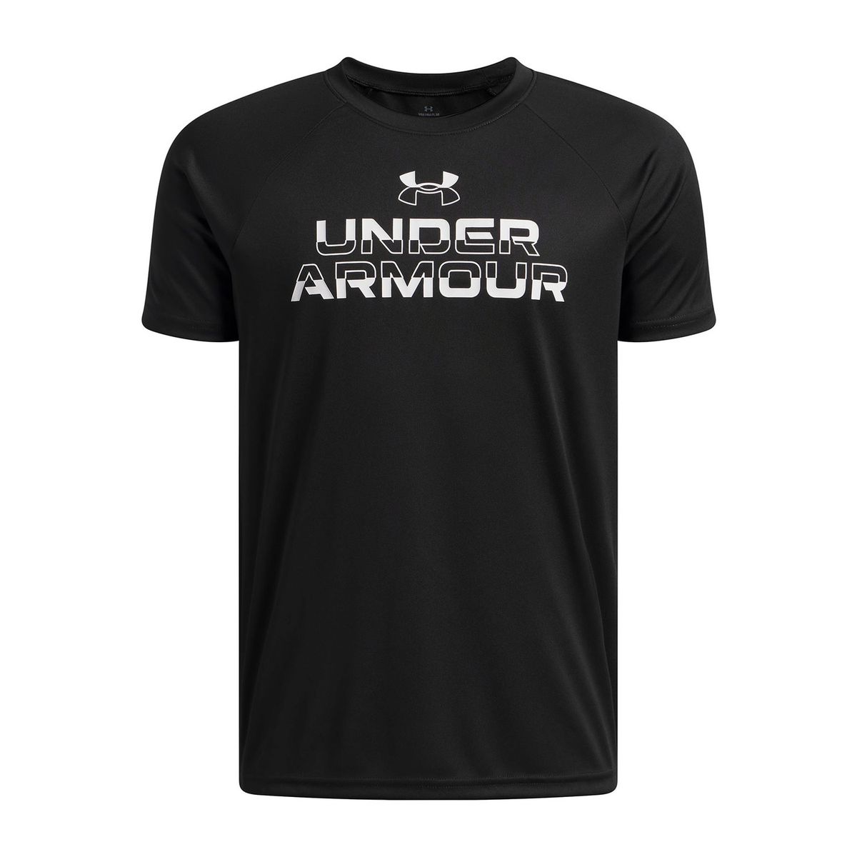 UNDER ARMOUR - Polera MC Niño Tech Split Wordmark Polera Negro UNDER ARMOUR