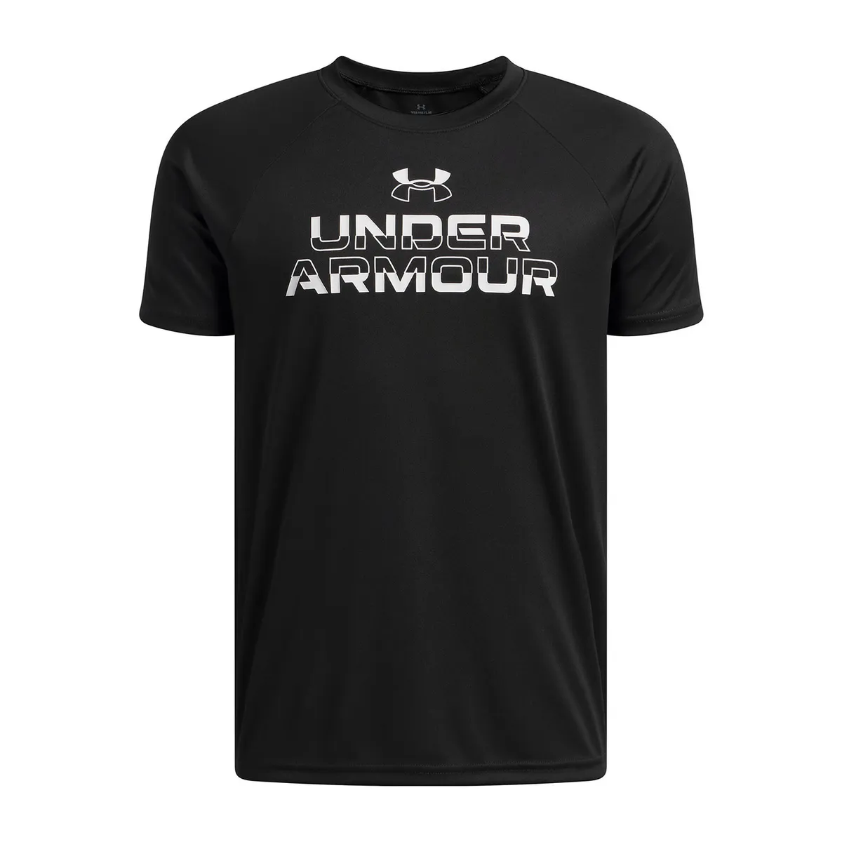 UNDER ARMOUR - Polera MC Niño Tech Split Wordmark Polera Negro UNDER ARMOUR