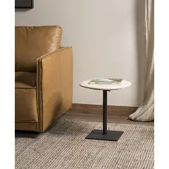 FORASTERO - Mesa Apoyo Piana Ajustable Travertino Beige
