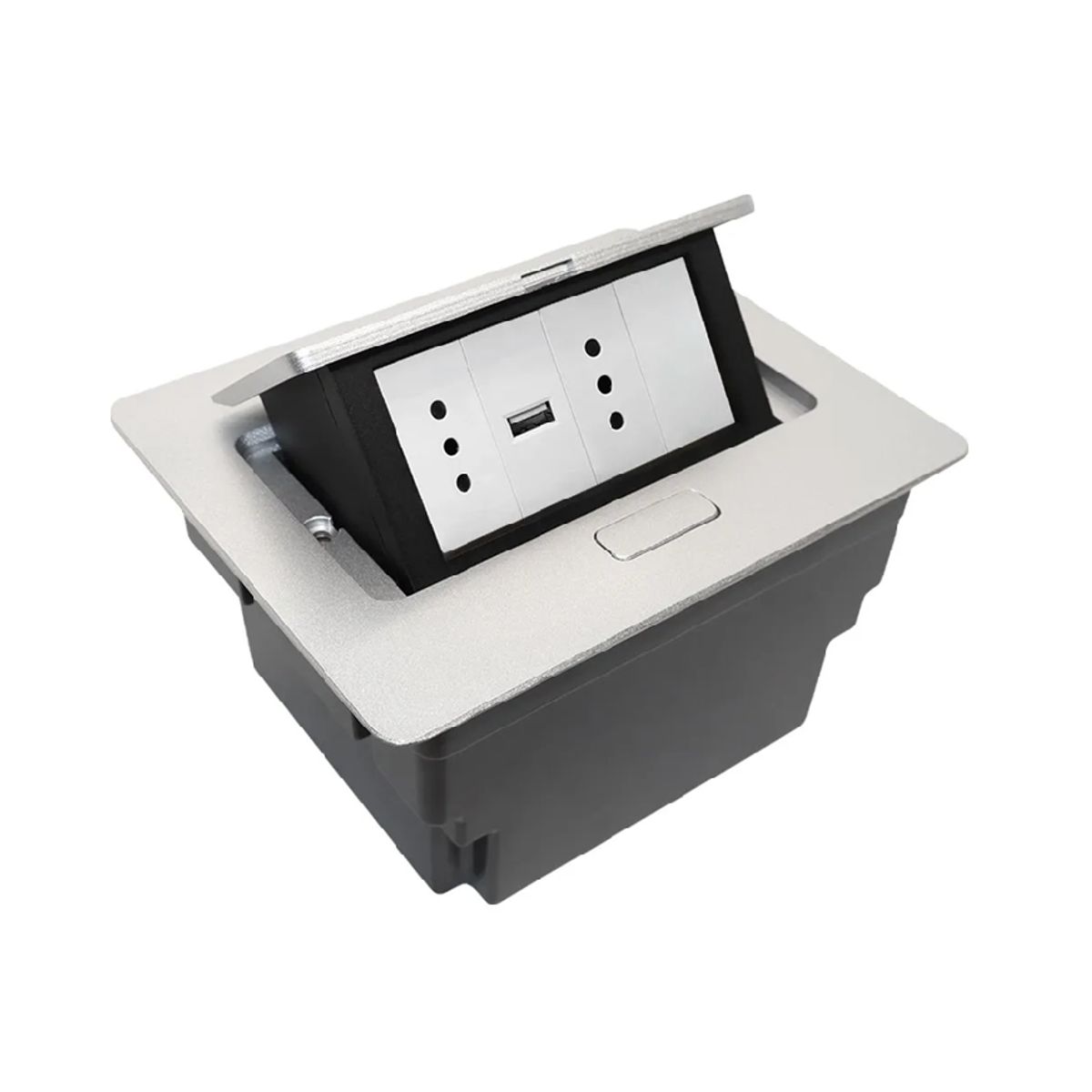 CROMPTON - Caja De Mobiliario Pop-Up 4 Módulos Aluminio Ip20 Cowork