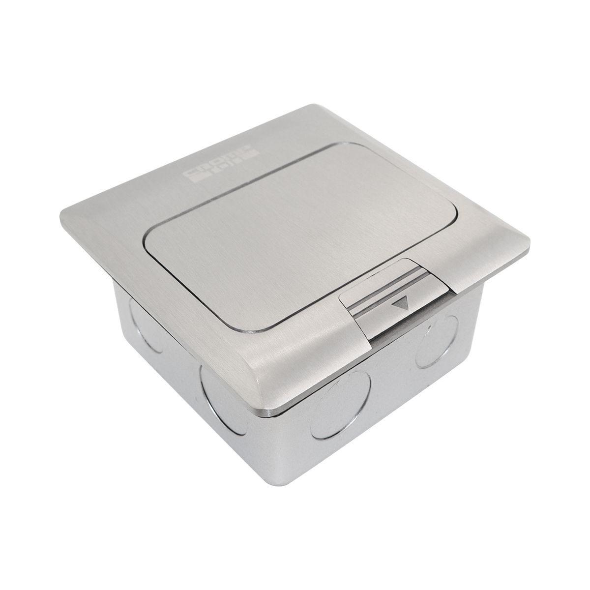 CROMPTON - Caja De Piso Pop-Up 3 Módulos Acero Cepillado Ip44 Cowork
