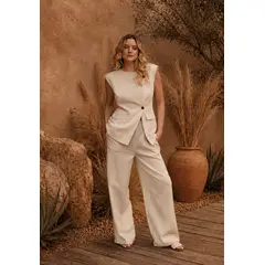 GENERAL - Conjunto Lino GILLET y Pantalón Palazzo - Luna Boutique