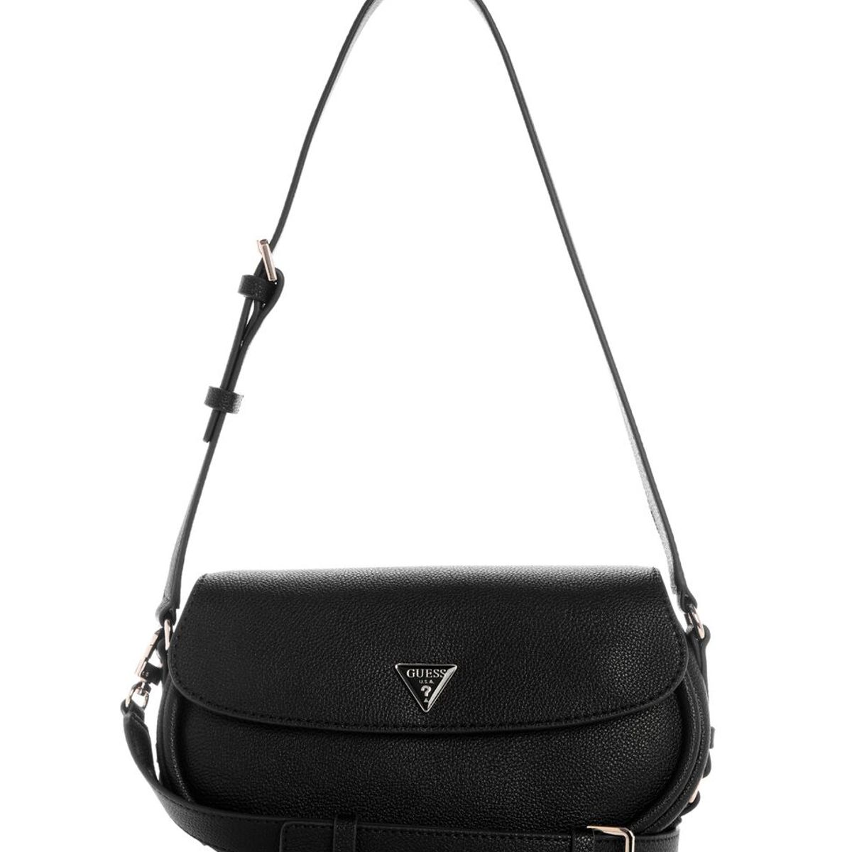 GUESS - Cartera Danya Flap Shoulder Bag Negro