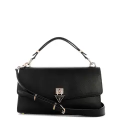 GUESS - Cartera Patsie Handle Flap Negro