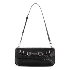 GUESS - Cartera Dovie Flap Shoulder Bag Negro