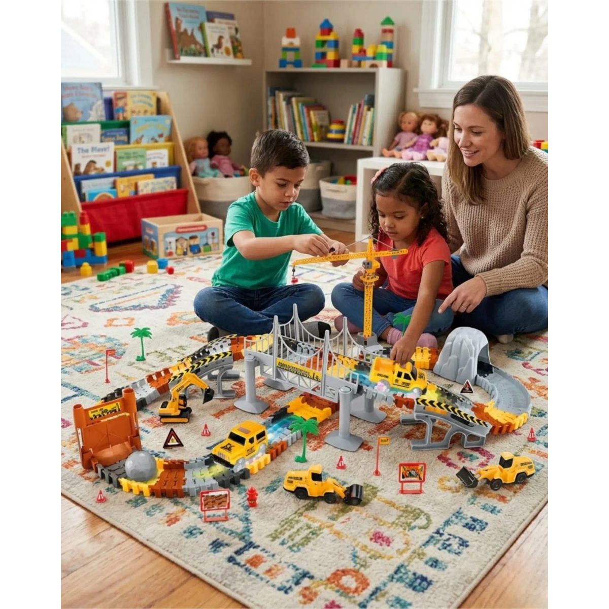GENERICO - Pista De Construcción Ingeniería Infantil 177 Pcs