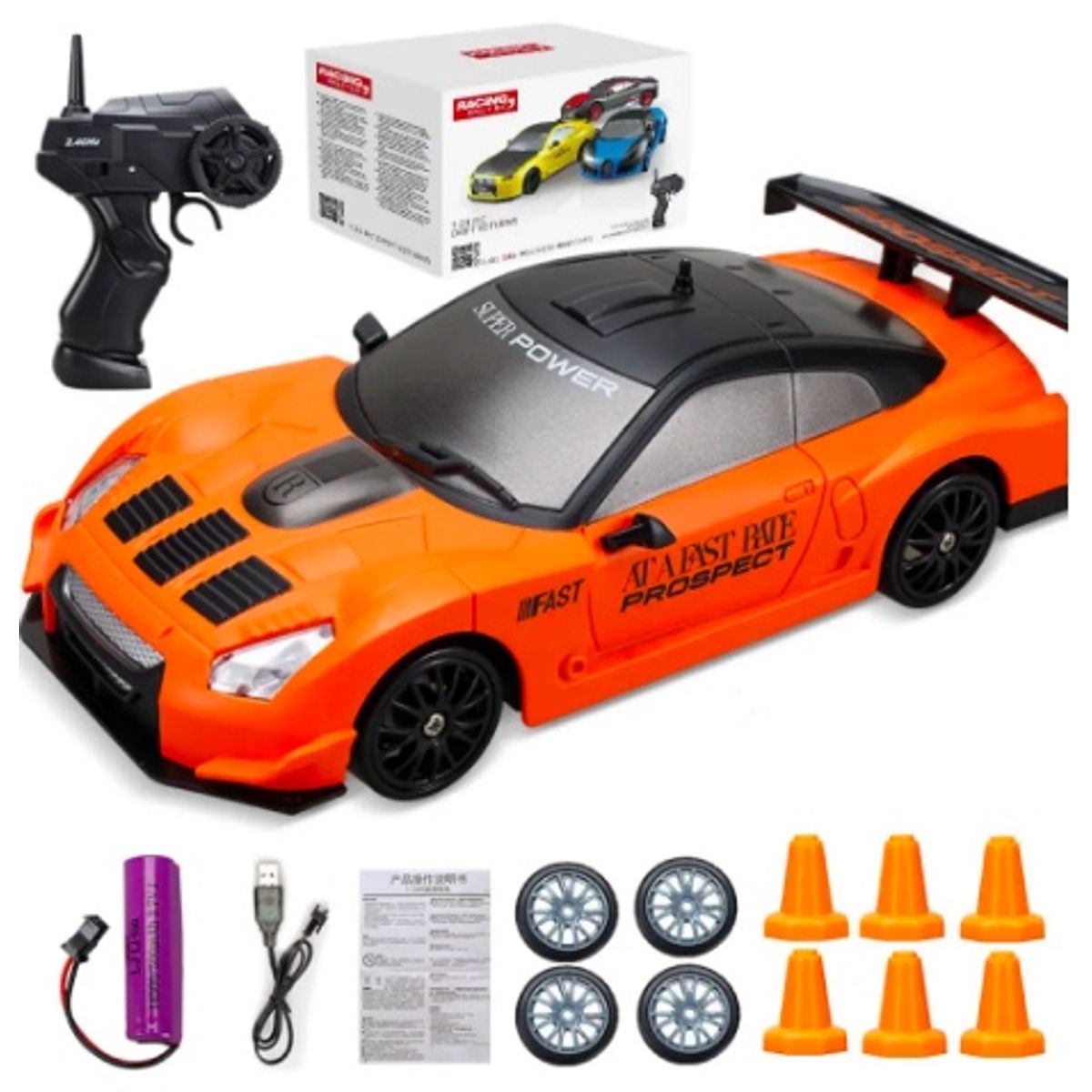 GENERICO - Auto Drift Rc De 2.4 G 4wd Naranja