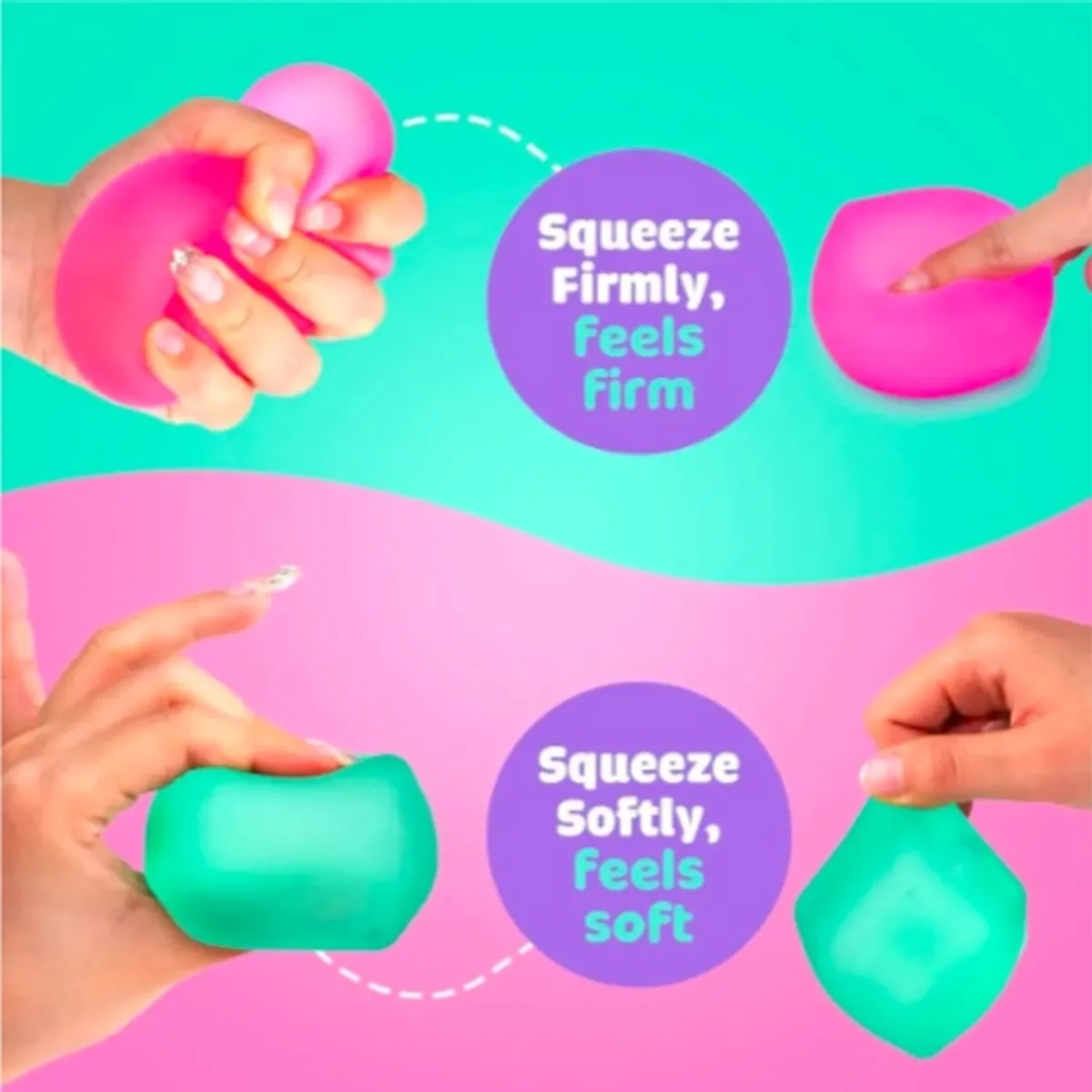 GENERICO - Squishy Cubo Silicona Pack 2