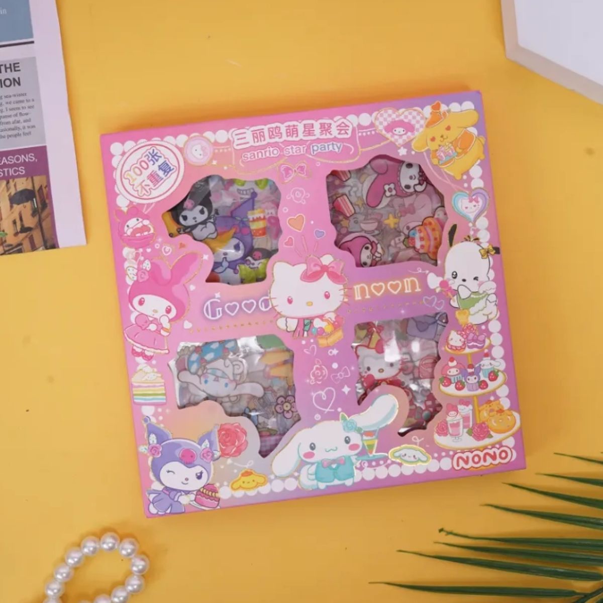 GENERICO - Pack 100 Stickers Pegatinas Para Sanrio Kuromi Cinnamoroll