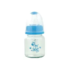 PUMUCKI - Mamadera Recién Nacido Vidrio 2Oz Celeste