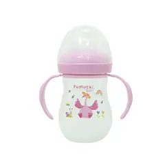 PUMUCKI - Mamadera Boca Ancha 6 Oz Rosado