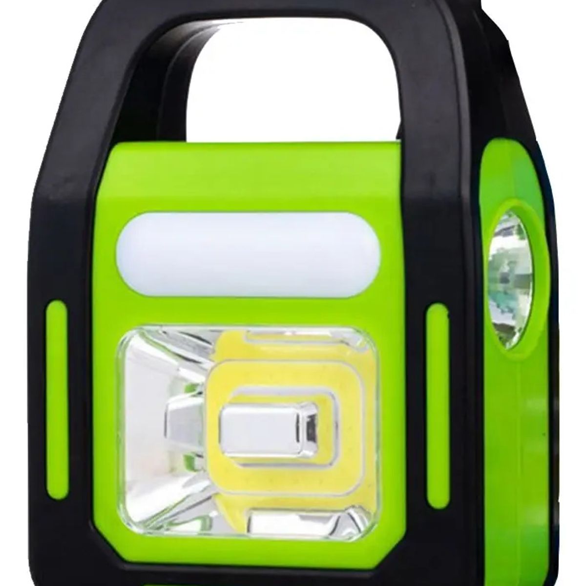 GENERICO - Lámpara y Linterna de Trabajo Portátil Multiusos Carga Solar y USB color Verde