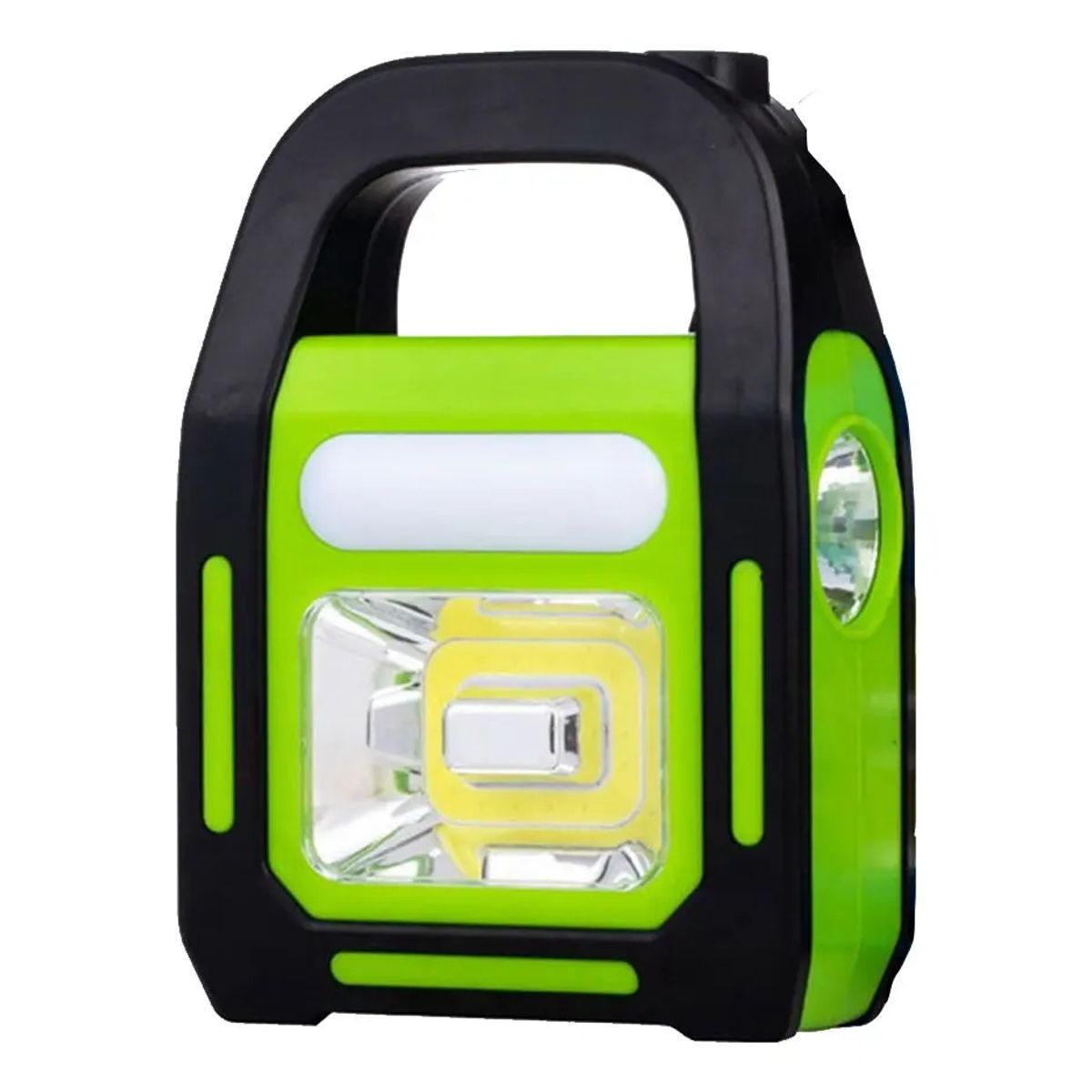GENERICO - Lámpara y Linterna de Trabajo Portátil Multiusos Carga Solar y USB color Verde