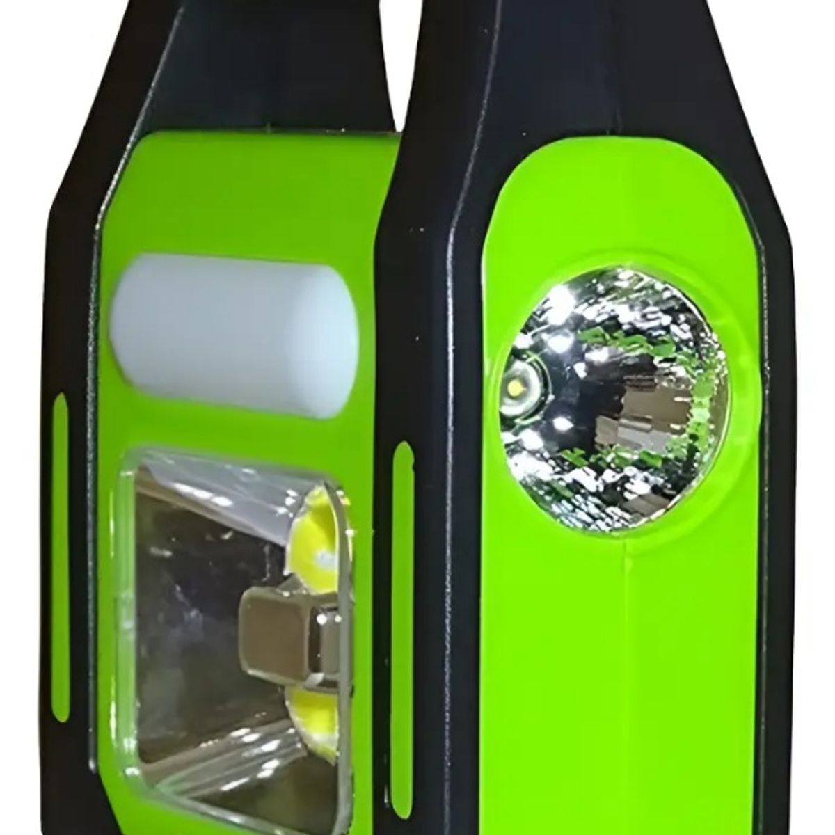 GENERICO - Lámpara y Linterna de Trabajo Portátil Multiusos Carga Solar y USB color Verde