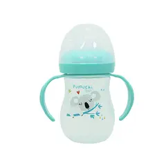 PUMUCKI - Mamadera Boca Ancha 6 Oz Verde