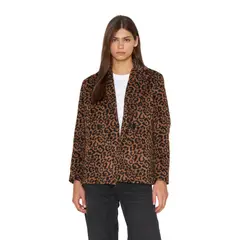 JACINTA TIENDA - Abrigo Gala animal print camel
