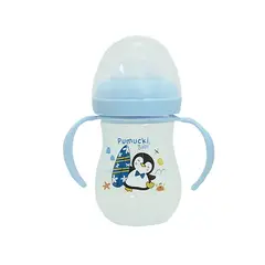 PUMUCKI - Mamadera Boca Ancha 6 Oz Celeste