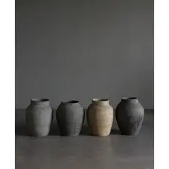FORASTERO - Vasija Ensa L Gris Cerámica 49 Cm