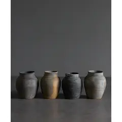 FORASTERO - Macetero Cerámica Gris Vasija Ensa M