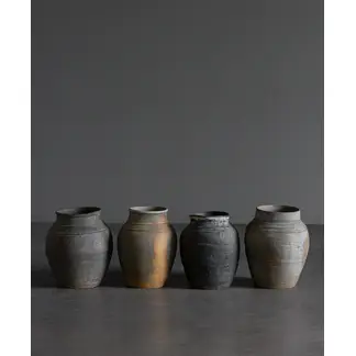 FORASTERO - Macetero Cerámica Gris Vasija Ensa M