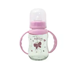 PUMUCKI - Mamadera de Vidrio 130ml Rosado