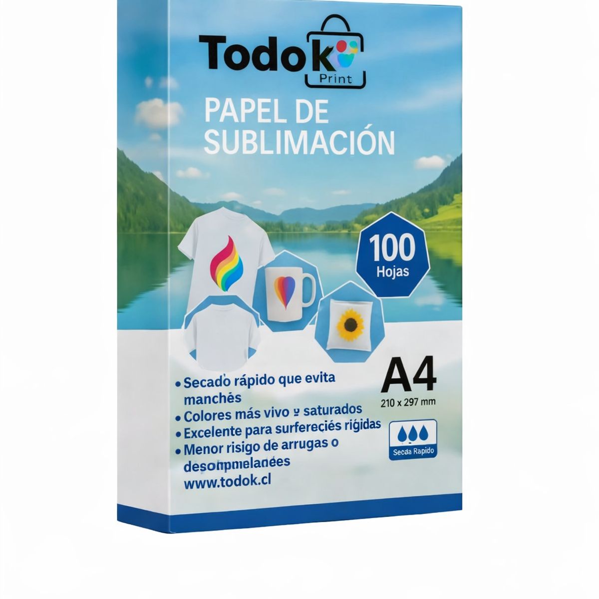 TODOK - Papel de Sublimacion 100g A4 100U