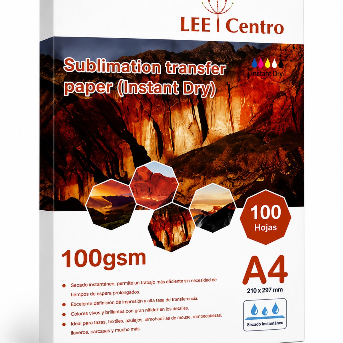 TODOK - Papel de Sublimacion Secado rapido 100g A4 100U
