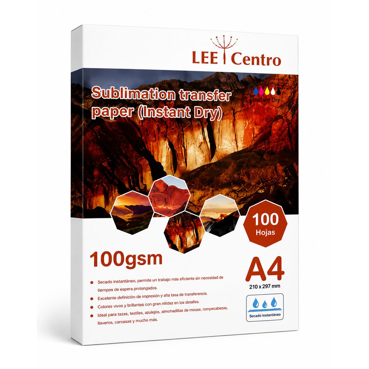 TODOK - Papel de Sublimacion Secado rapido 100g A4 100U
