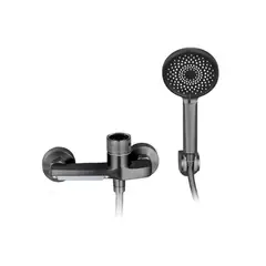 GENERICO - Llave Tina Ducha Monomando Gris Mate Flexible Regadera Ducha Labg