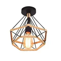 GENERICO - Lámpara Colgante Industrial Geométrica Vintage LED