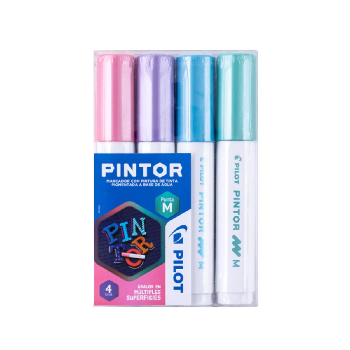 PILOT - Plumones Acrílicos Marcadores Pintor Pilot Punta 4,5mm 4uni