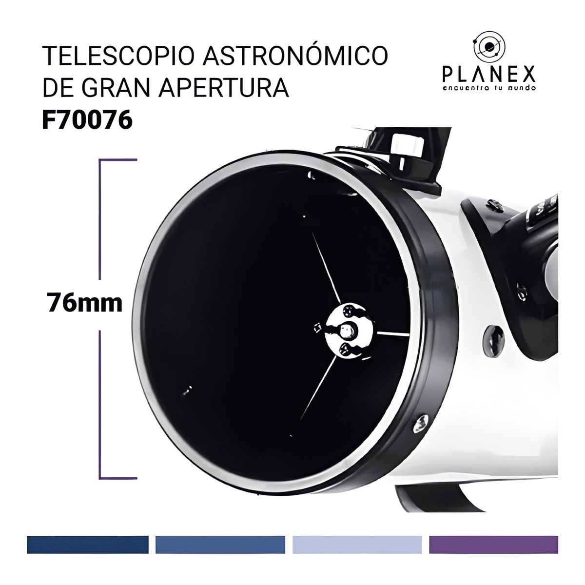 GENERICO - Telescopio Astronómico Newtoniano F70076 Planex + Blanco