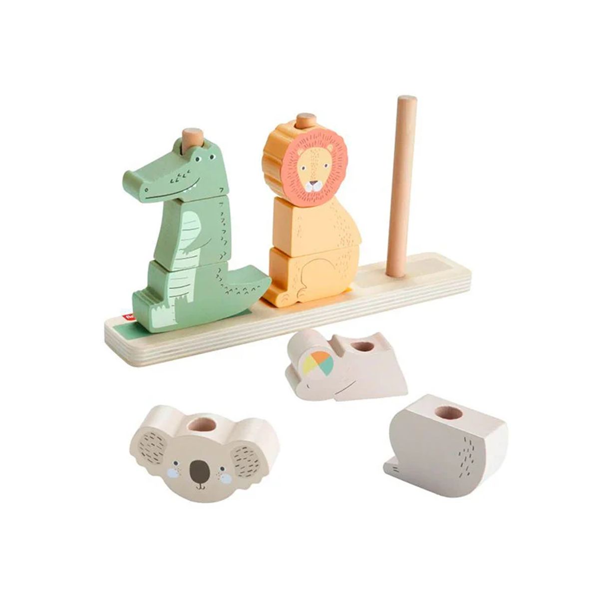 FISHER PRICE - Juguete Animalitos Apilables de Madera Fisher Price